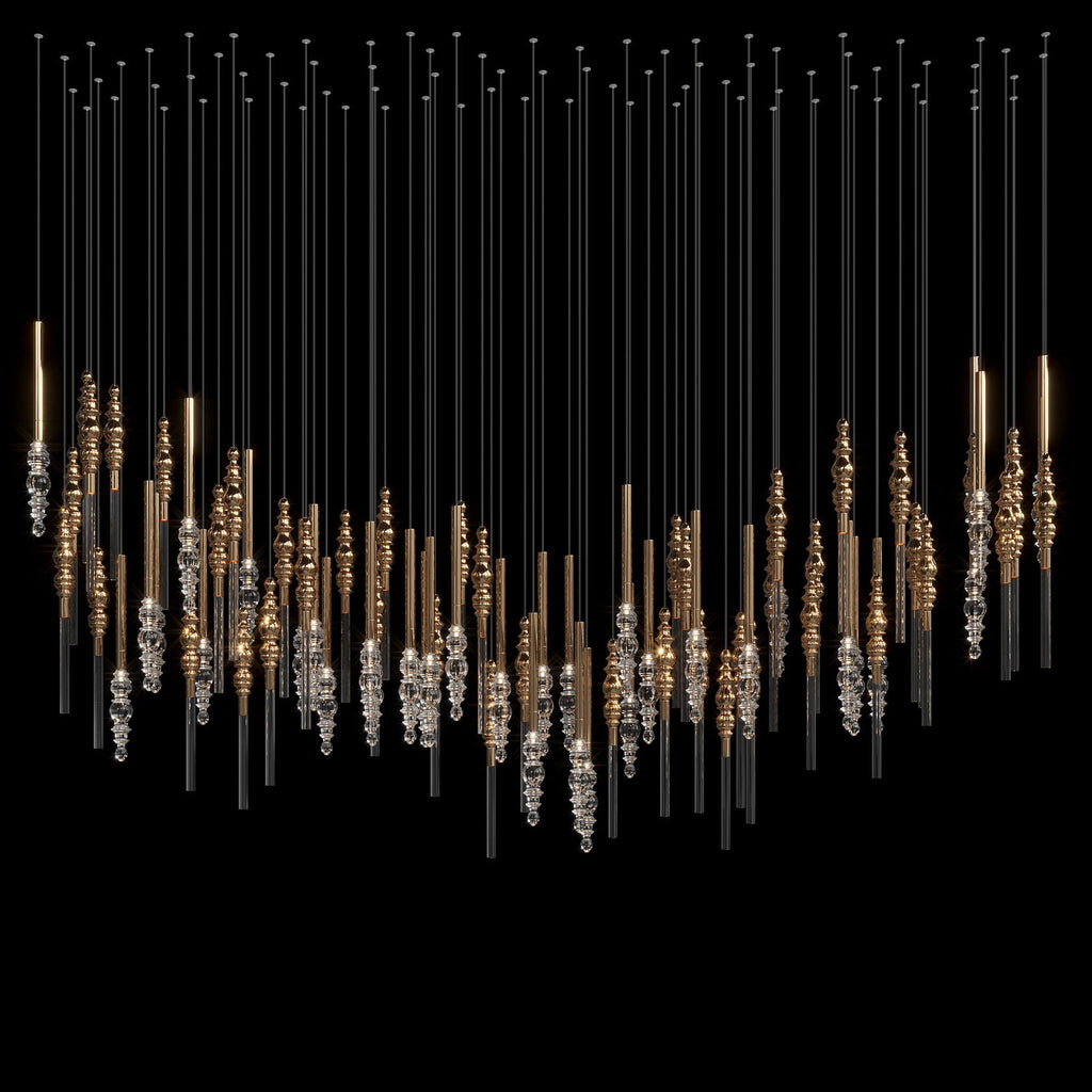 Crystal Totem Cascade Chandelier