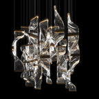 Crystal Twist Panel Chandelier