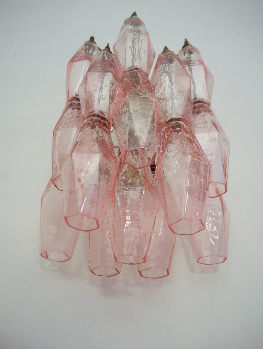 Murano Wall Lamp | 17 Pink Poliedri Glass | Set of 2