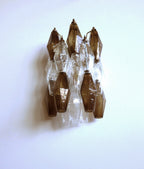 Murano Wall Lamp | 17 Clear and Smoked Poliedri Glass | Set of 2