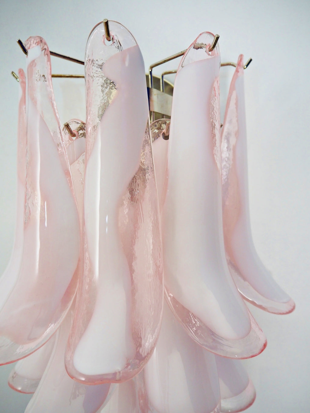 Murano Wall Lamp | 10 Pink Petal Glass | Set of 2