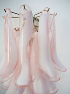 Murano Wall Lamp | 10 Pink Petal Glass | Set of 2
