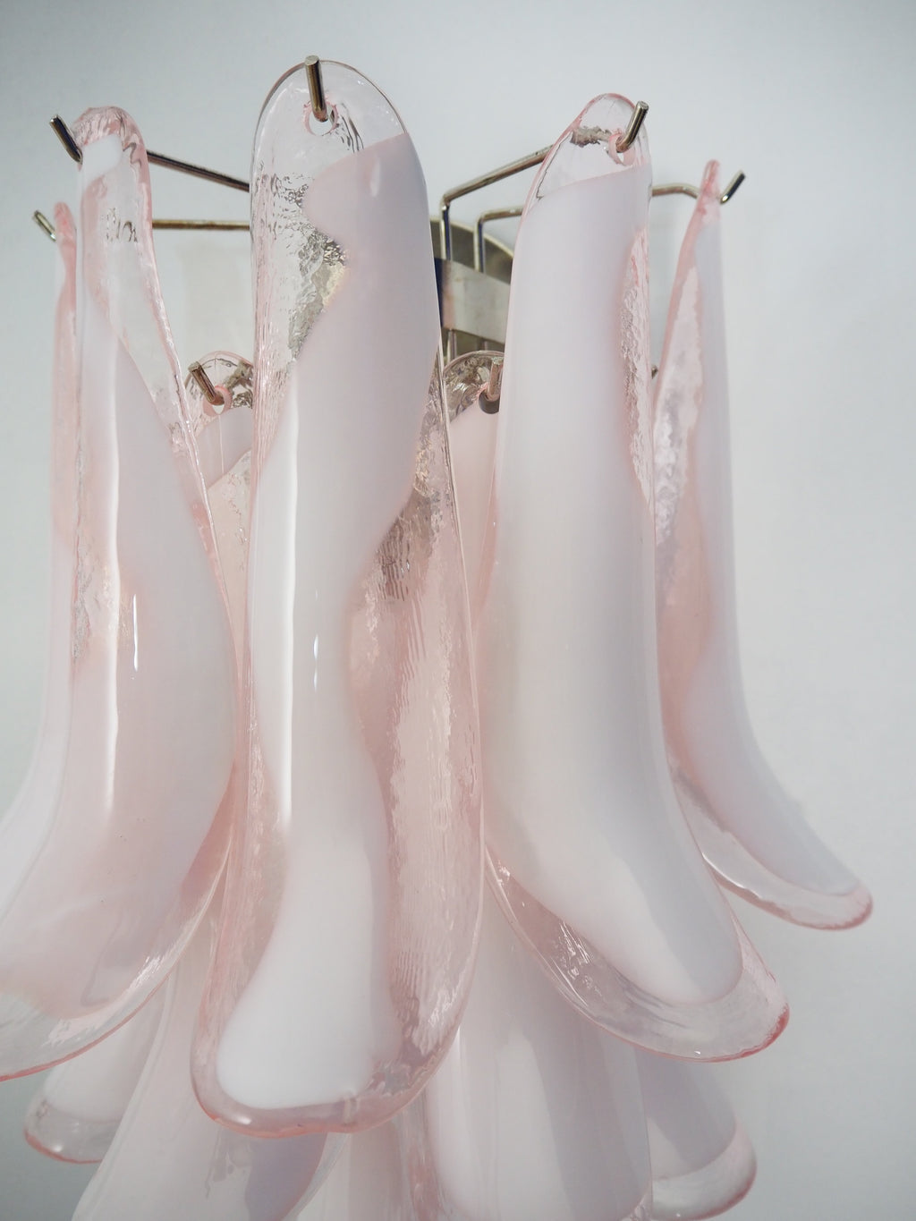 Murano Wall Lamp | 10 Pink Petal Glass | Set of 2