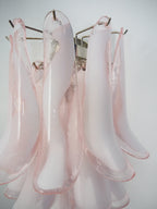 Murano Wall Lamp | 10 Pink Petal Glass | Set of 2