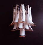 Murano Wall Lamp | 10 Pink Petal Glass | Set of 2