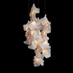 Ivory Petal Cascade Chandelier