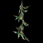 Green Glass Leaf Vine Chandelier