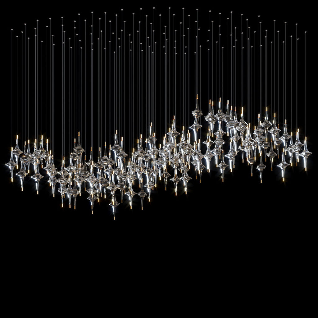 Crystal Diamond Rain Chandelier