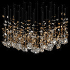 Crystal Leaf Scatter Chandelier