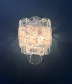 Murano Wall Lamp | 10 White Crostoli Glasses | Set of 2