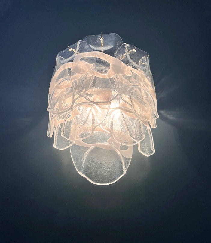 Murano Wall Lamp | 10 White Crostoli Glasses | Set of 2