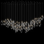 White Ribbon Loop Chandelier