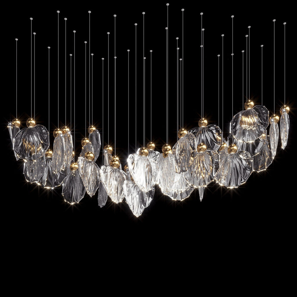 Smoke Shell Cluster Chandelier