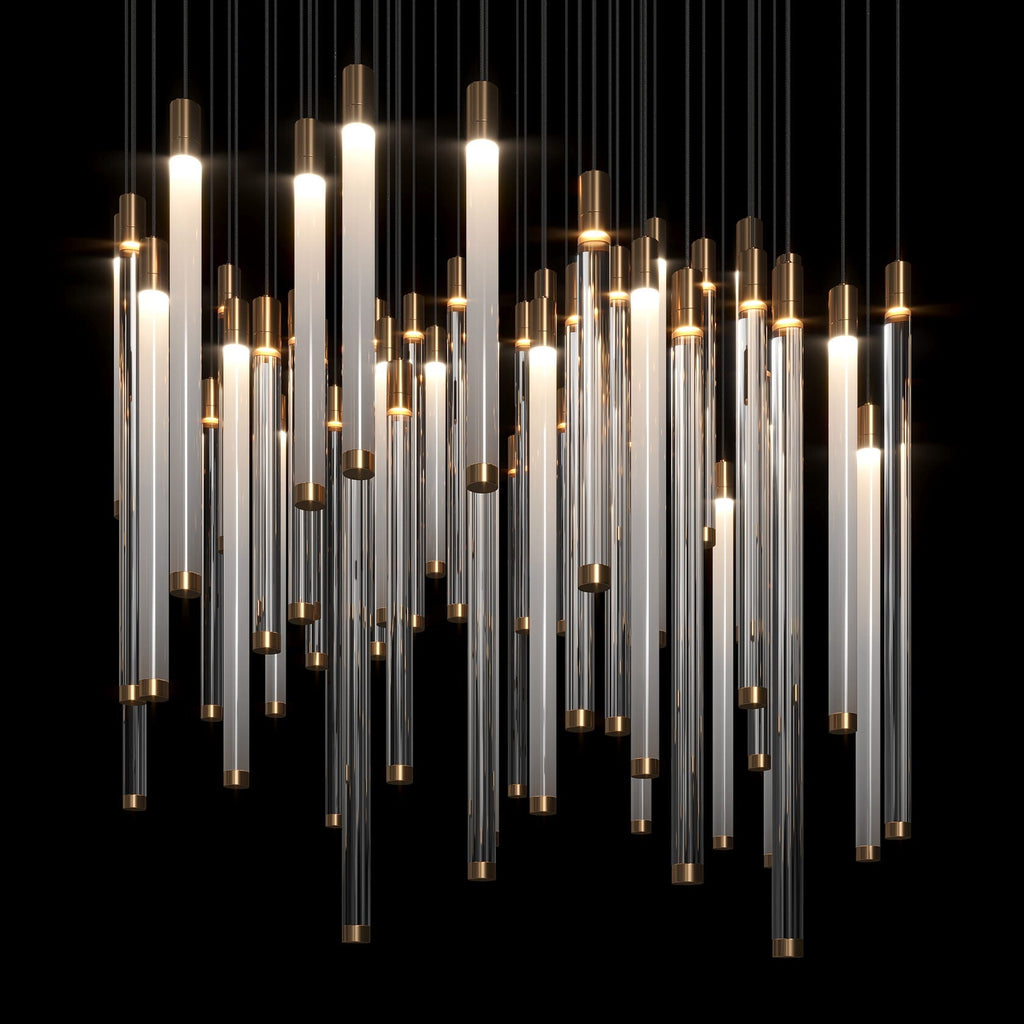 Linear Tube Rain Chandelier