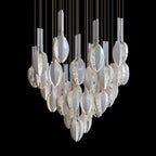 White Seed Pod Garland Chandelier