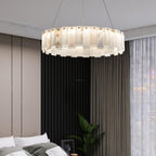 Halos Alabaster Round/Square Chandelier by Bling Lighting Studio