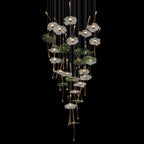 Glass Lotus Pond Chandelier