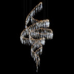 Spiral Crystal Ribbon Chandelier
