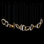 Gold Crystal Loop Chandelier