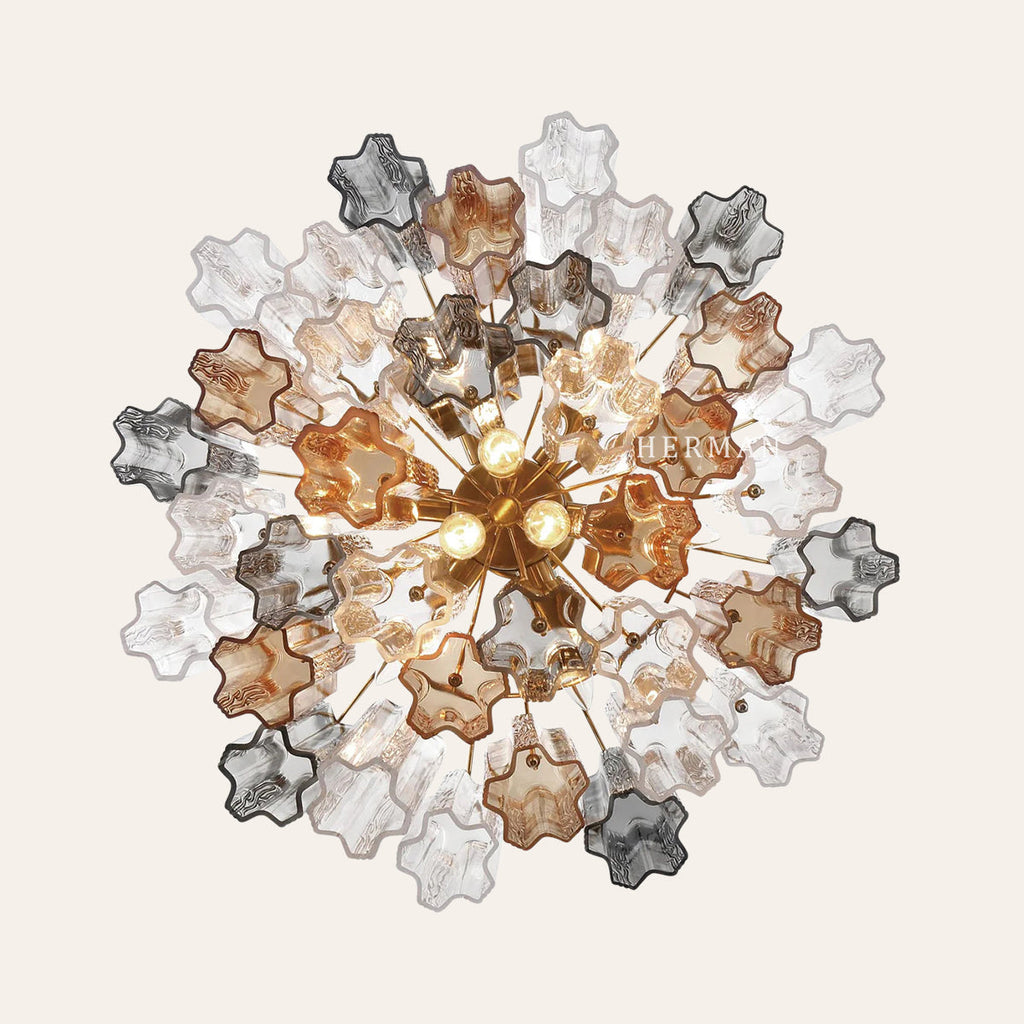 Addis Murano Glass Chandelier 17.8" 19.8" 22" 26.8" 32''D