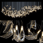 Clear Manta Cascade Chandelier