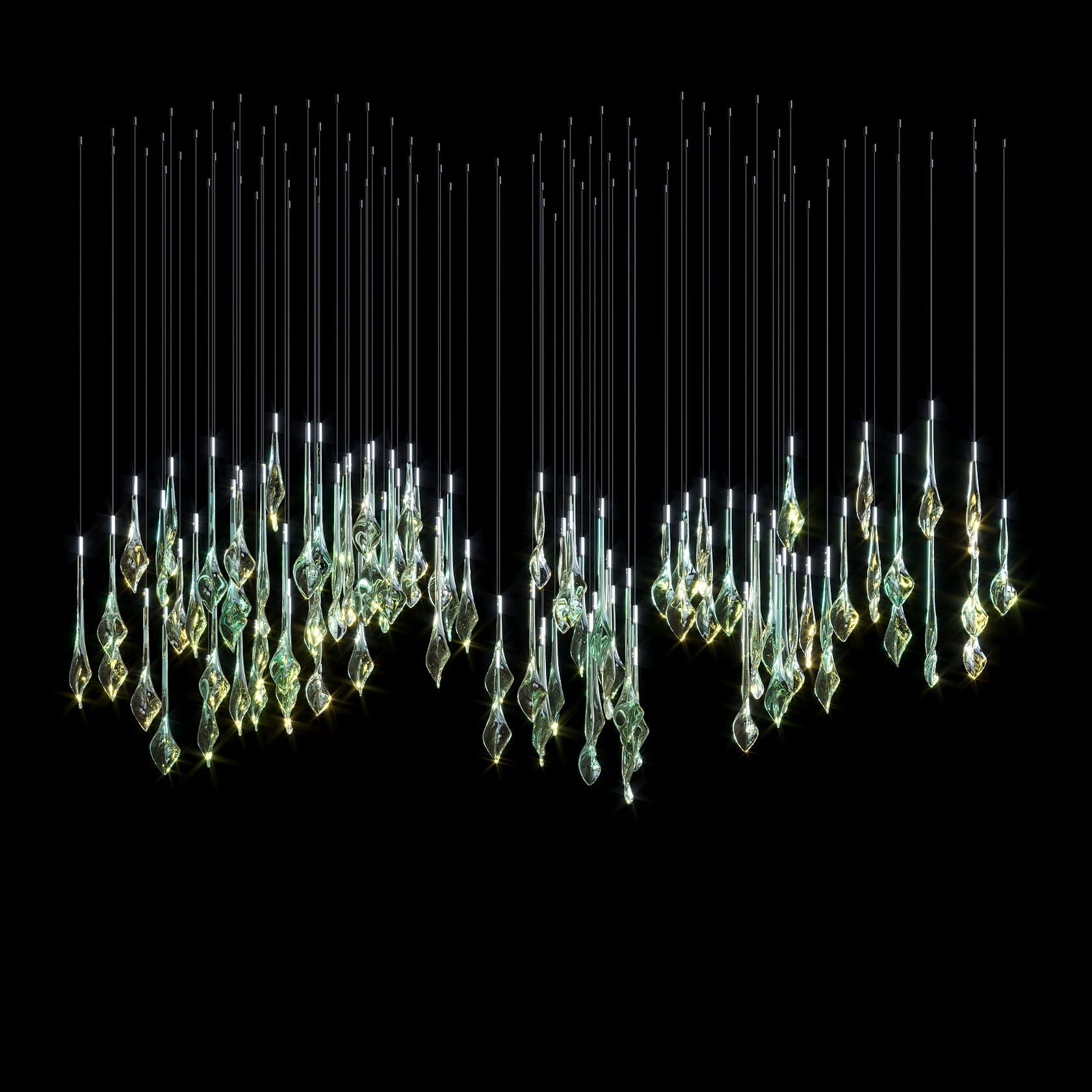 Crystal Drop Rain Chandelier