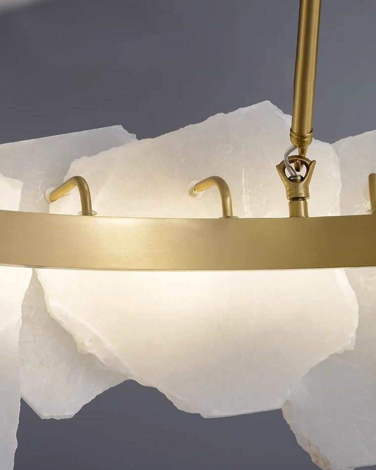 Alabaster Round Chandelier-WM2392a by Bling Lighting Studio