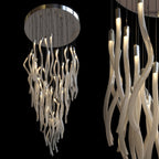 Ivory Tube Fringe Chandelier