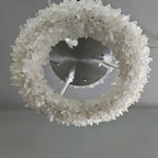 Premium 24-47 Inch Round Clear Geode Quartz Crystal Ring Pendant Light Modern Chandelier for Living Room product image