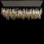 Amber Teardrop Rain Chandelier