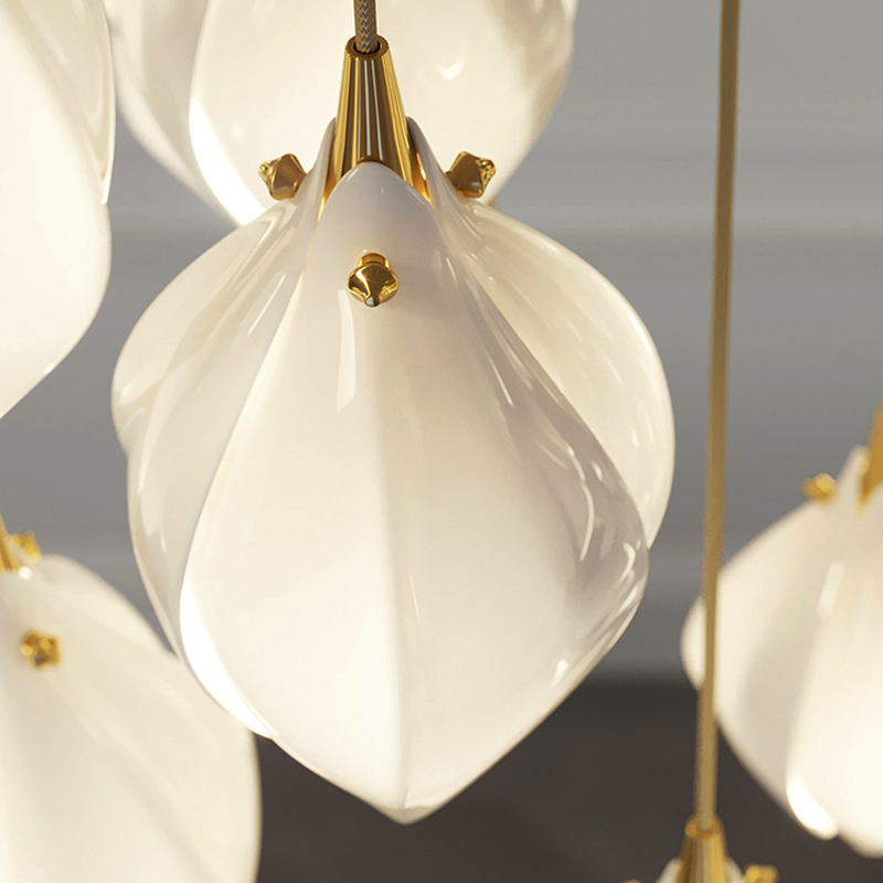 Postmodern Ceramic Branch Chandelier