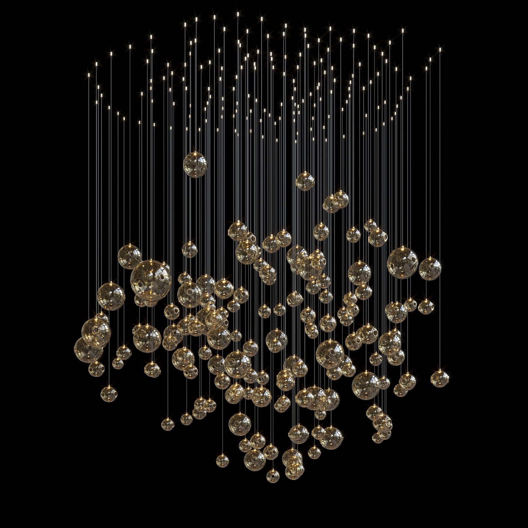 Glass Bubble Cloud Chandelier