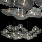 Smoke Glass Manta Cluster Chandelier