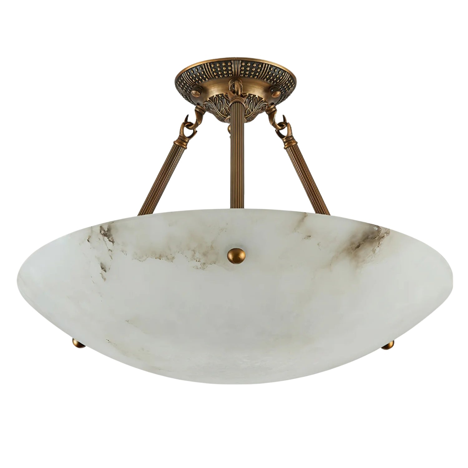 Vintage Round Alabaster Flush Mount Ceiling Light product image