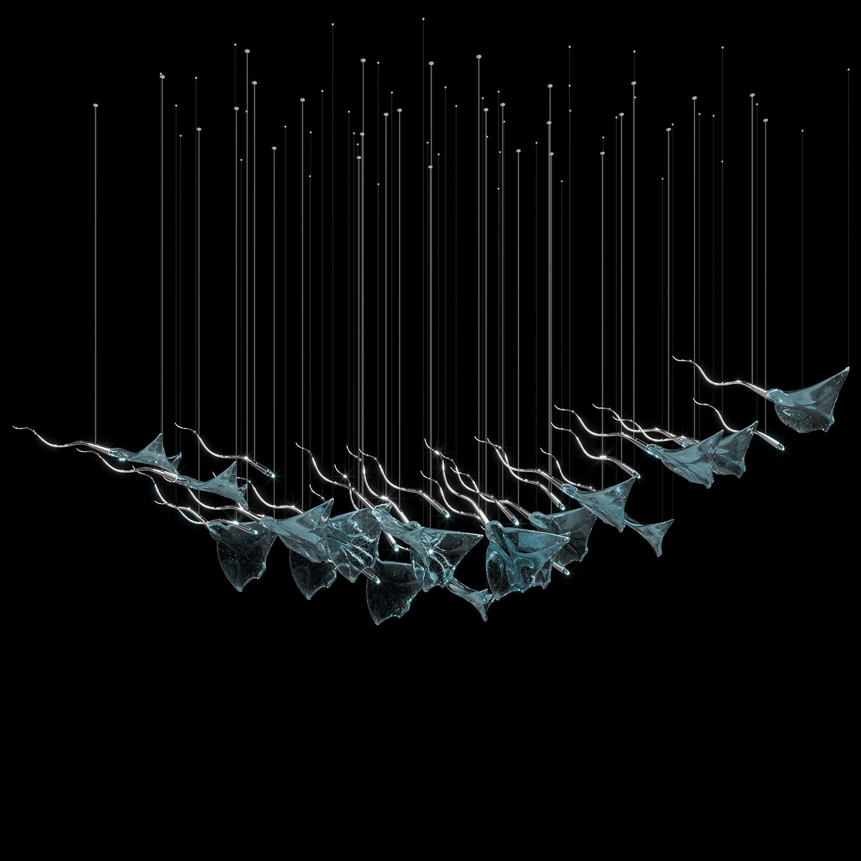 White Manta Branch Chandelier