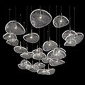 Bubble Glass Pebble Cascade Chandelier