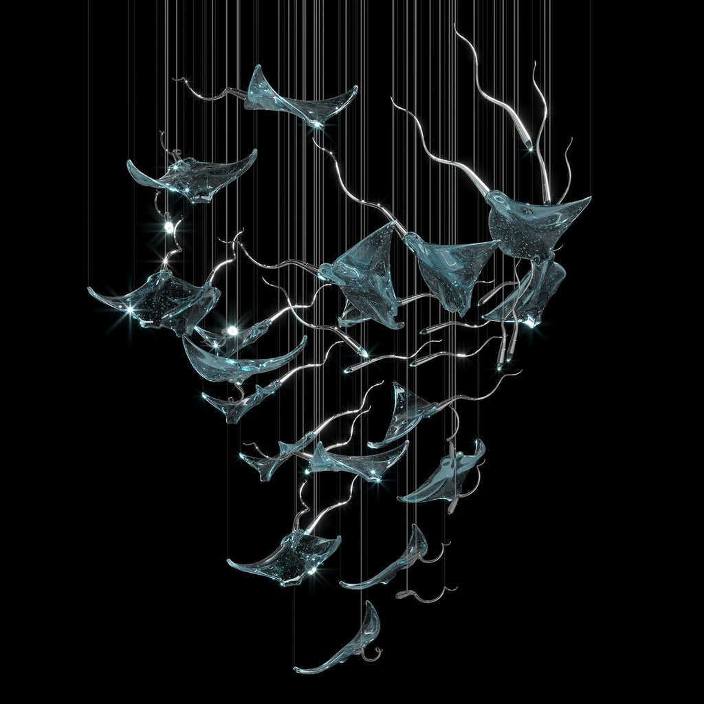 White Manta Branch Chandelier