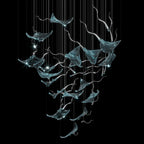 White Manta Branch Chandelier
