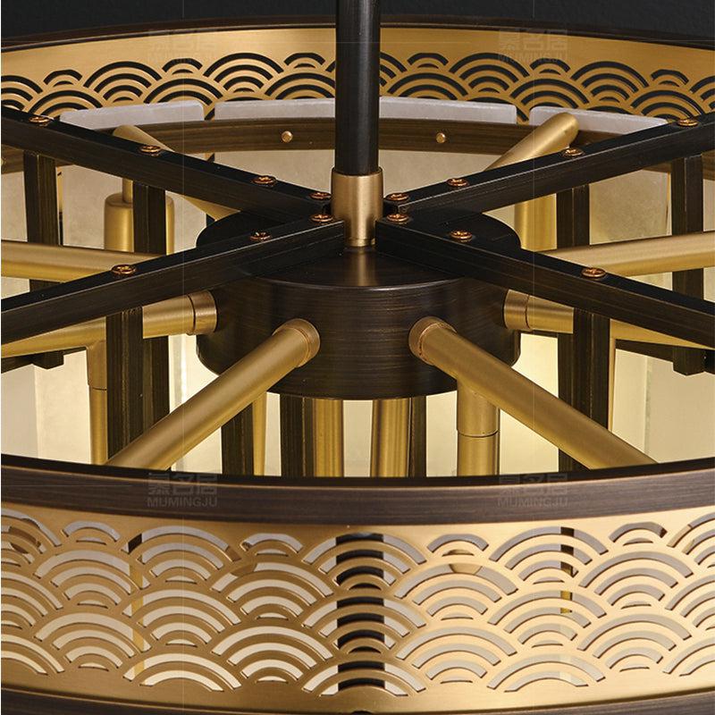 Marble Alabaster Lorry Multi-layer Classic Chandelier by Bling Lighting Studio