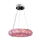Tadeo Purple Rock Crystal Round Luxury Chandelier by Bling Lighting Studio