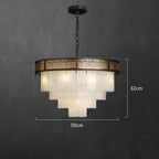 Alabaster Lorry Multi-Layer Classic Chandelier material and finish detail