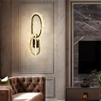 Wesley Modern Rock Crystal Wall Sconce by Bling Lighting Studio
