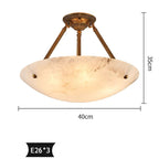 Vintage Round Alabaster Flush Mount Ceiling Light product image