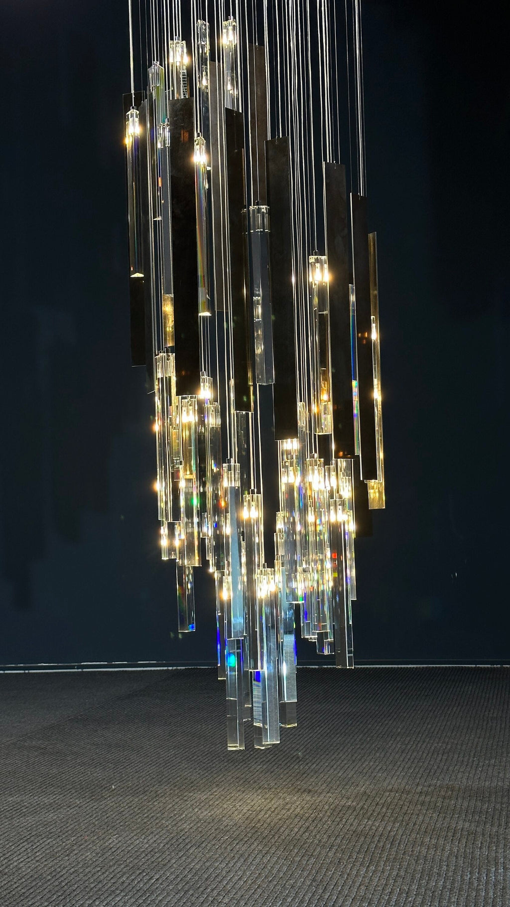 Crystal Ribbon Waterfall Chandelier