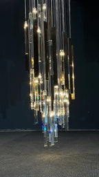 Crystal Ribbon Waterfall Chandelier