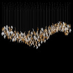 White Twist Leaf Garland Chandelier