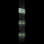 Green Crystal Rain Chandelier