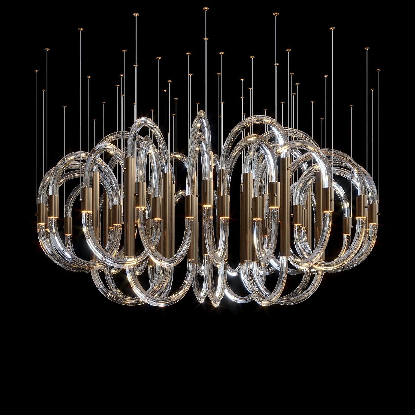 Crystal Ring Rain Chandelier