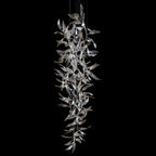 Pink Silver Leaf Vine Chandelier