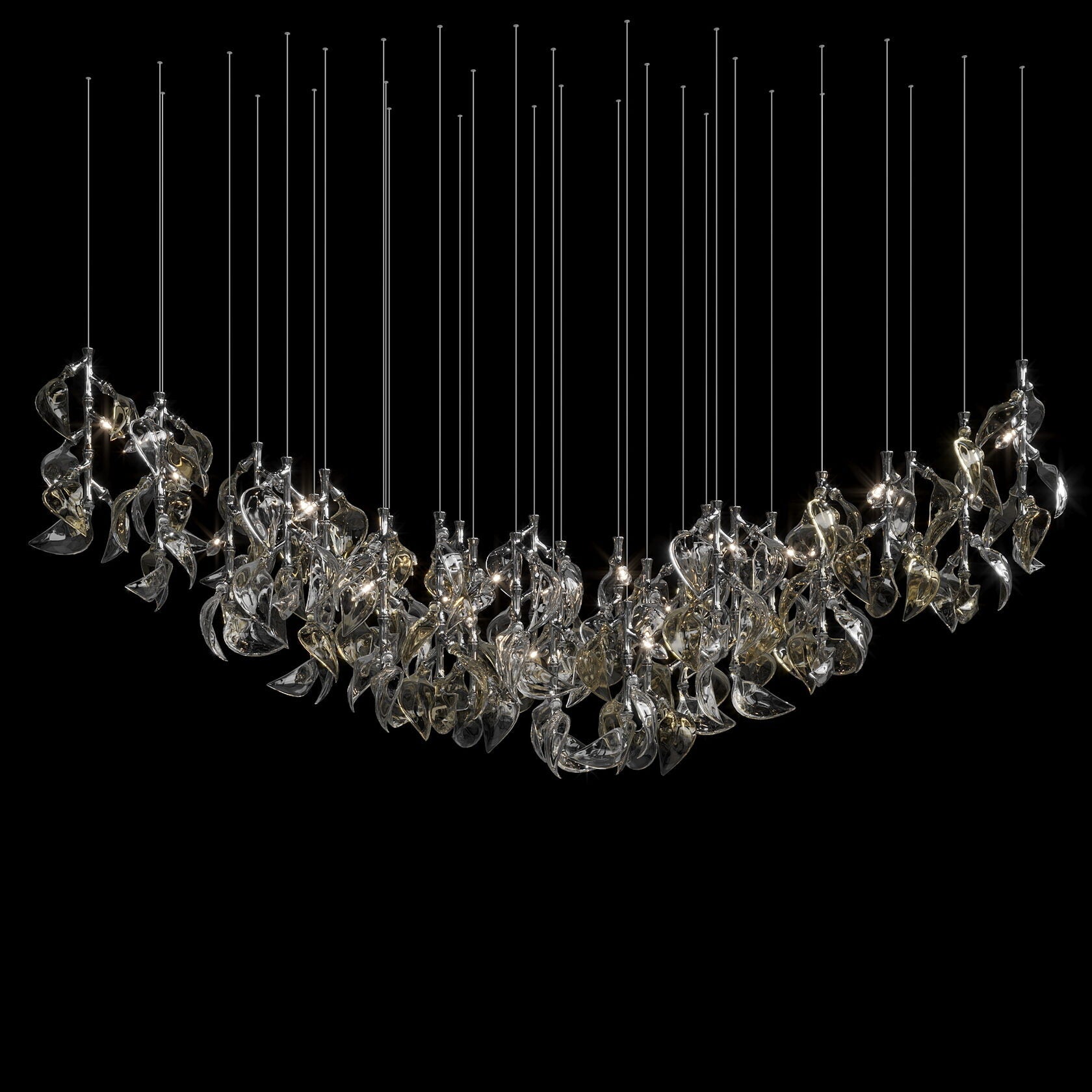 White Calla Cascade Chandelier